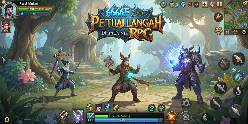 Gameplay mendebarkan dalam dunia RPG yang magis.