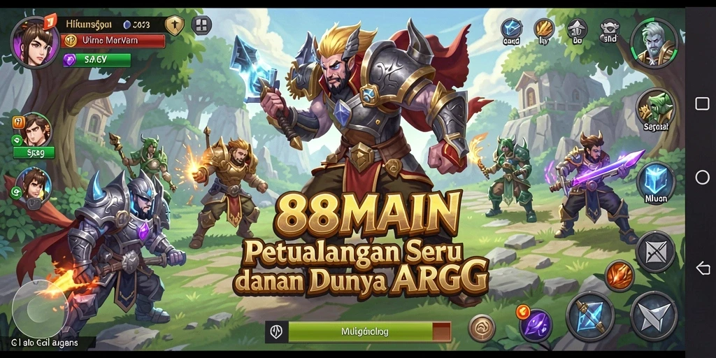 Tampilan gameplay yang menegangkan di dunia fantastis ARPG.