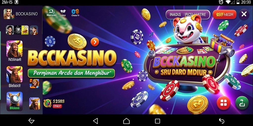 Tangkapan layar BCKASINO menampilkan gameplay seru dari permainan Arcade.