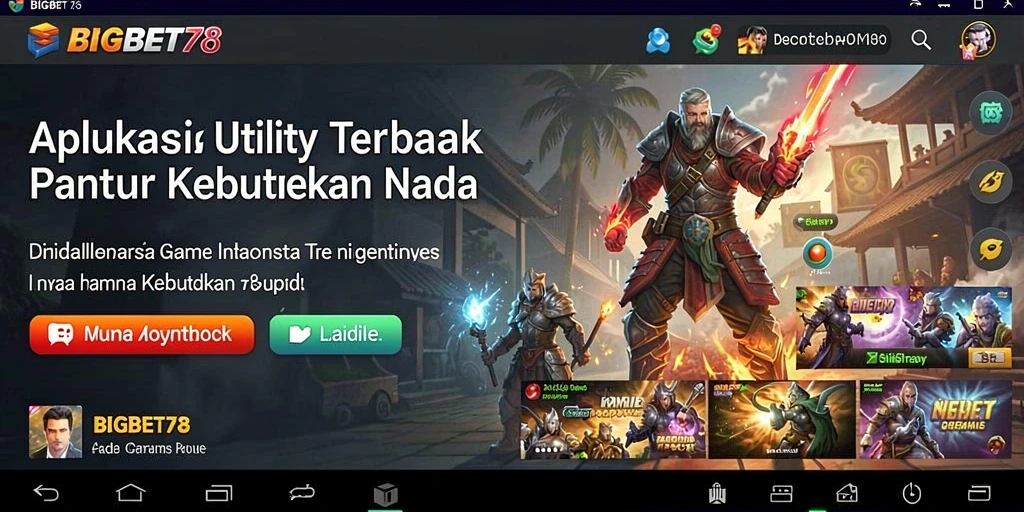 Tampilan antarmuka aplikasi BIGBET78 yang memudahkan pengguna.