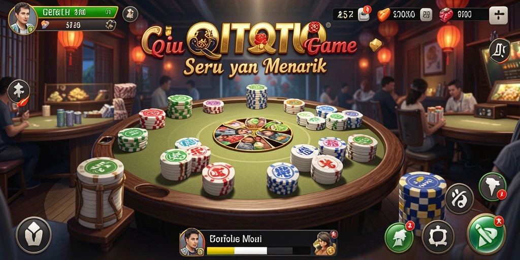 Screenshot gameplay CERITOTO yang menampilkan suasana QiuQiu yang seru.
