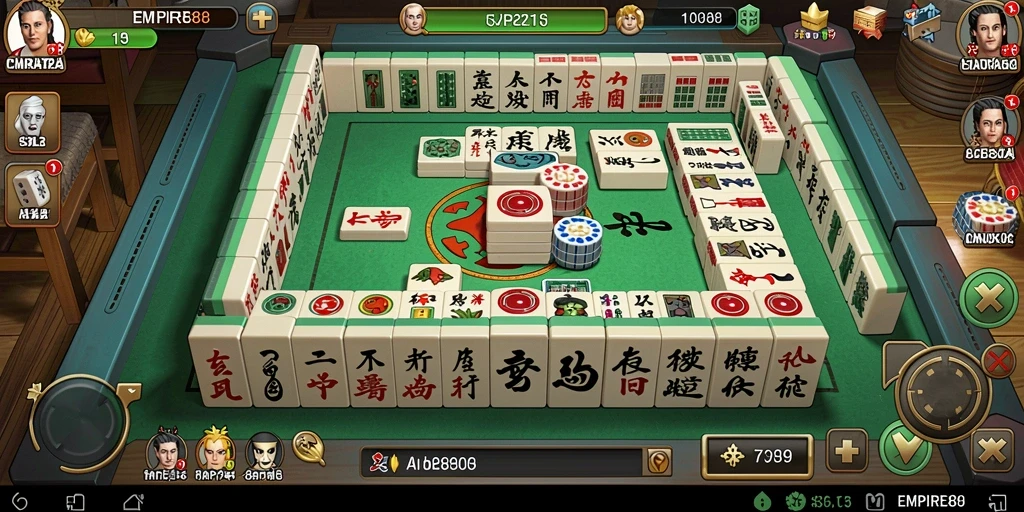 Tampilan screenshot EMPIRE88 yang memukau dengan gameplay Mahjong yang menantang.
