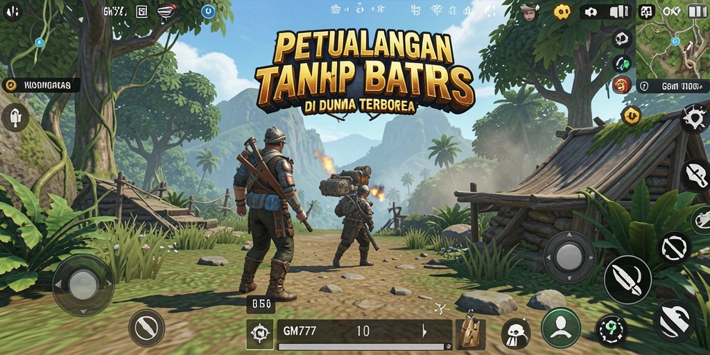 Tampilan utama gameplay GM777 yang menampilkan dunia terbuka yang luas.