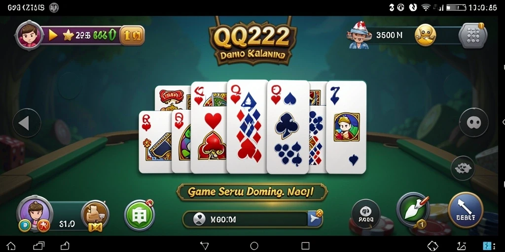 Gameplay menarik dari QQ222 yang menunjukkan aksi Domino.