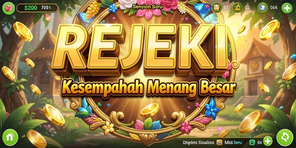 Screenshot gameplay Slot REJEKI yang penuh warna dan menarik.