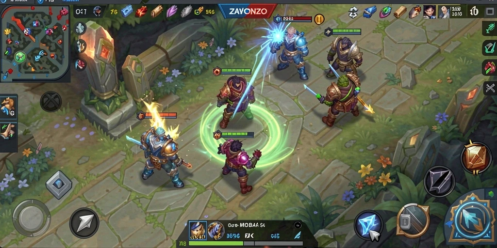 Screenshot gameplay ZAVONZO yang menegangkan dan intens.
